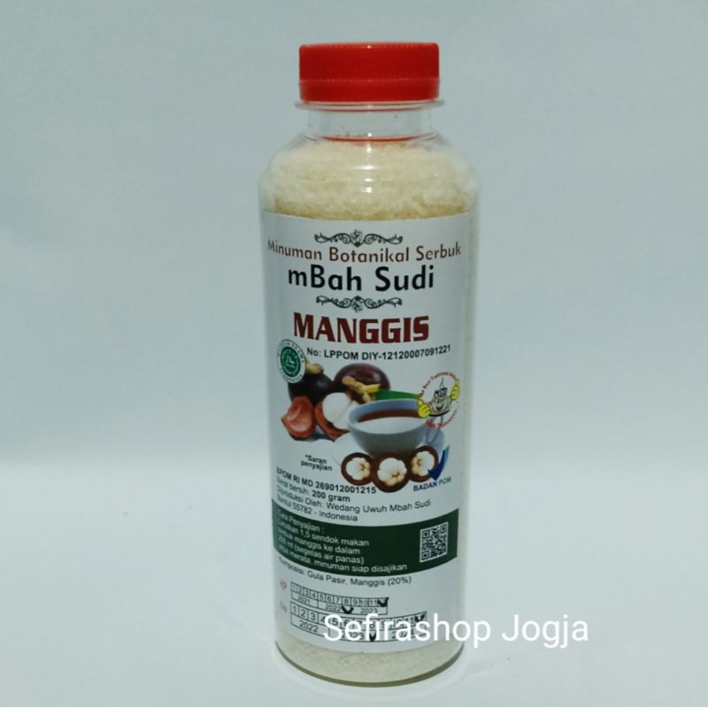 

Bubuk Sari Kulit Manggis 200 Gram Asli Mbah Sudi Imogiri / Minuman Herbal Tradisional Alami Siap Seduh