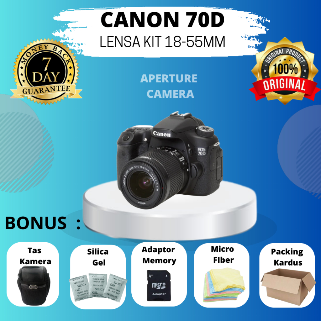 CANON 70D & LENSA KIT MULUS MURAH BONUS TAS