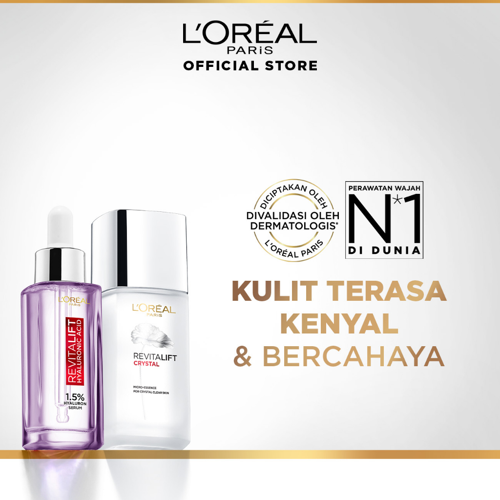 L'Oreal Paris Revitalift Serum Radiance Booster Kit - Skincare Untuk Wajah Lembab Glowing Loreal