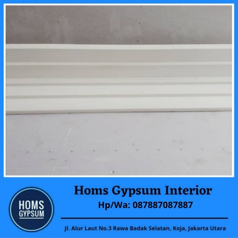 List Gypsum Polos Minimalis Siku Garis 10cm