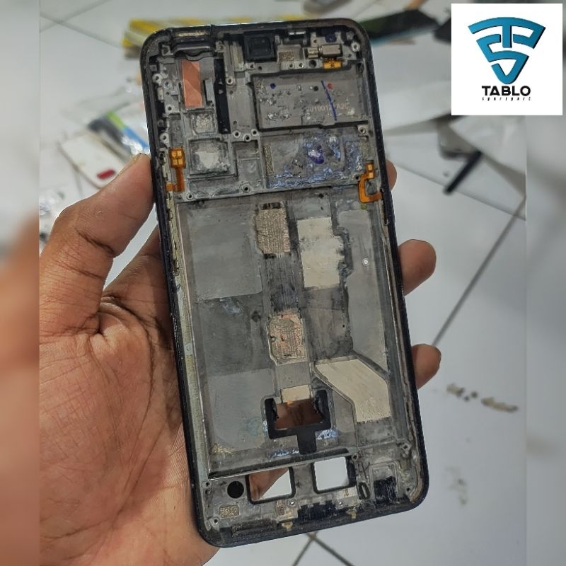 Frame tombol Vivo V15 biru original copotan hp