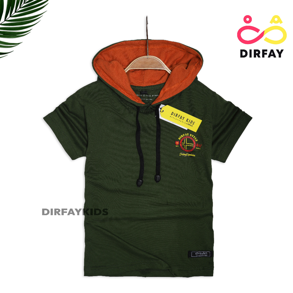 Dirfay Kids Kaos Hoodie Anak Laki Laki Usia 1-12 Tahun