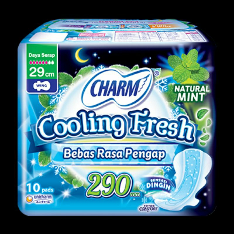 Pembalut Charm 29 cm Cooling Fresh