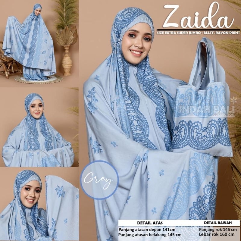 Mukena Zaida Super Jumbo Grey