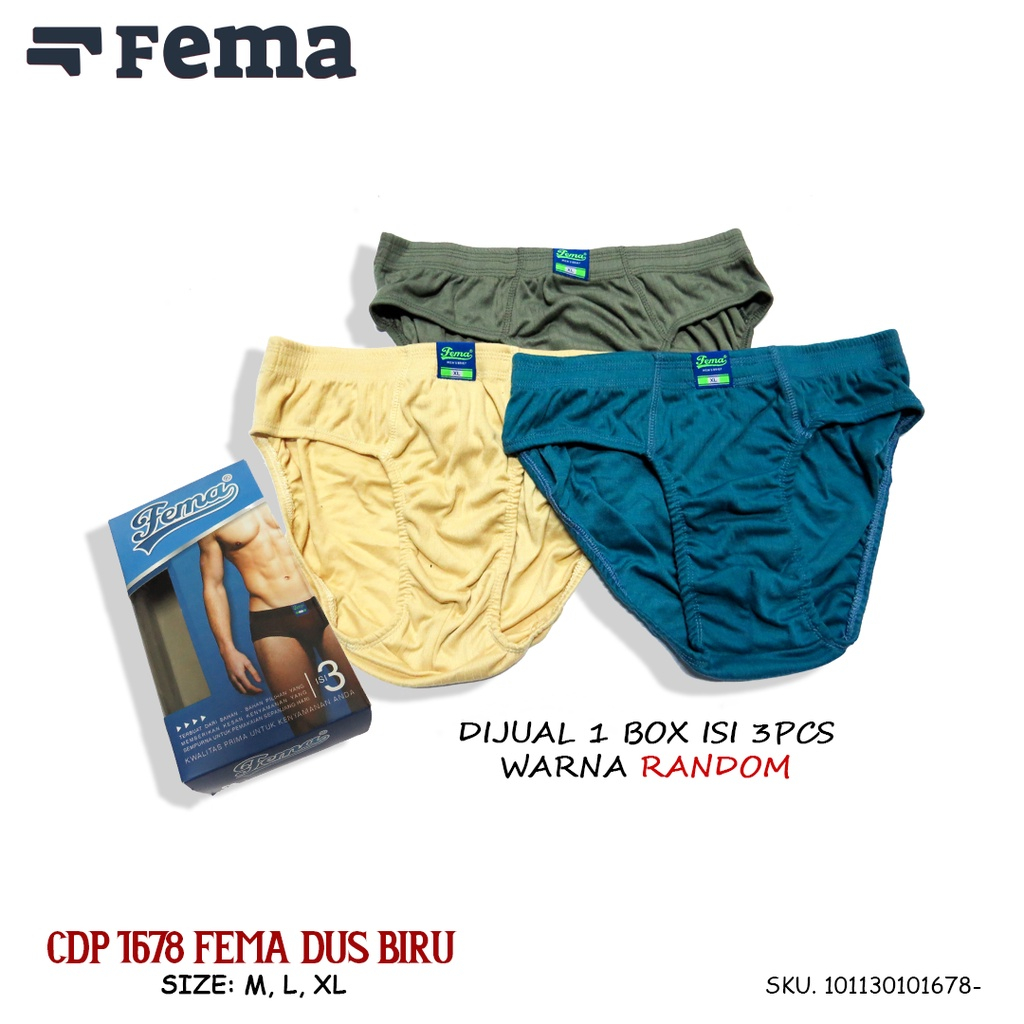 FEMA Celana Dalam Pria Fema Katun 1678 satuan