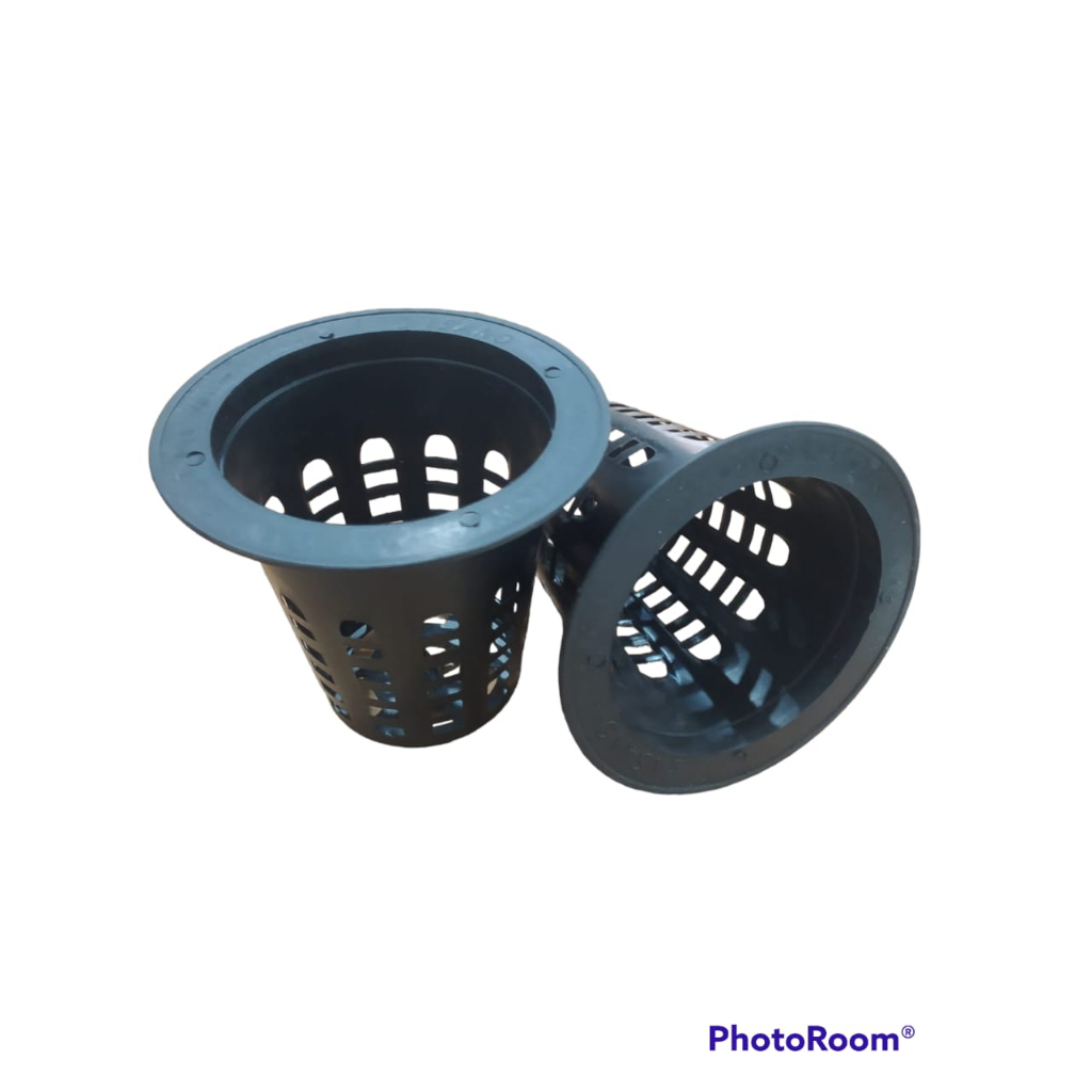 NET POT BUNGA ANGGREK 12 CM WARNA HITAM DUTCH BUCKET HIDROPONIK