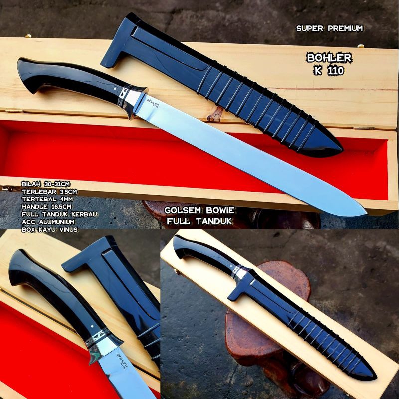 Pisau Daging Premium Model 2 Full Tanduk