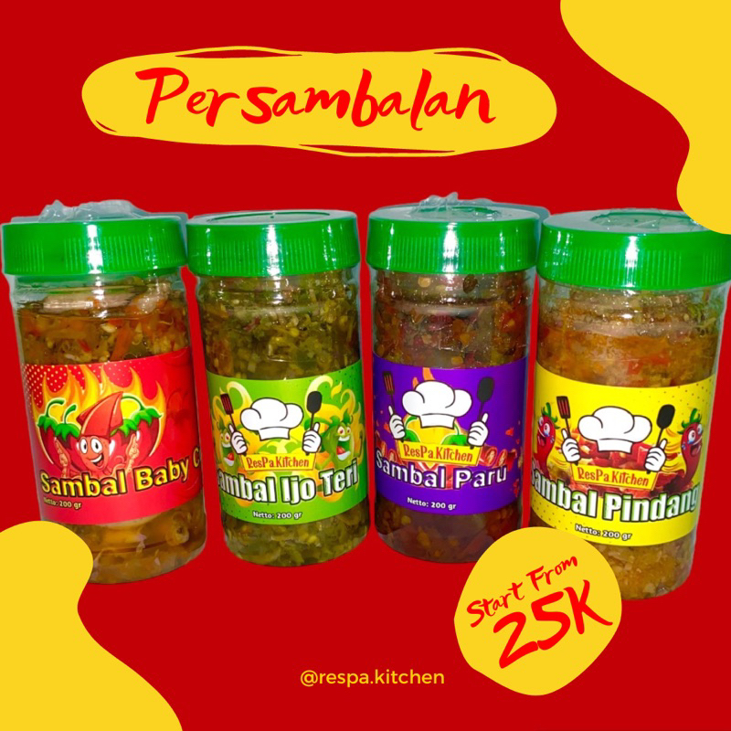 

Sambal Ijo Teri/Baby Cumi/Pindang/Paru/Bajak 200gram