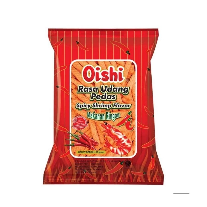 

Oishi kraker Rasa Udang Manis Pedas 60 gram