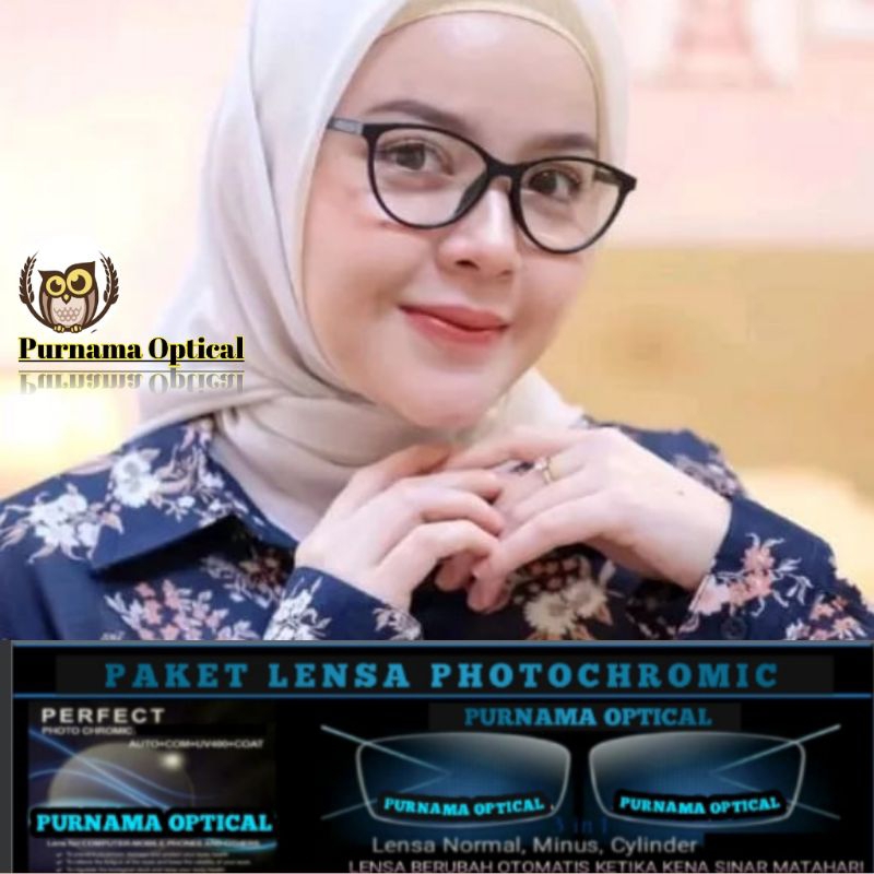 Frame Kacamata Cat Eye 8801 cocok Buat muka kecil kacamata lensa antiradiasi photocromic