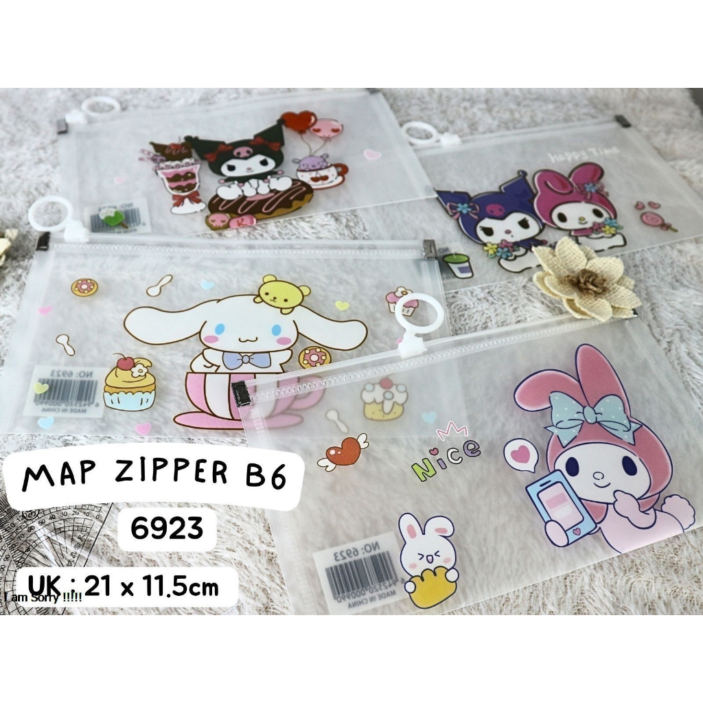 

Map Zipper B6 Resleting Transparant 6923