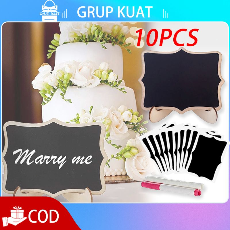 

10pcs Papan Tulis Kapur Kecil Mini Chalkboard Papan Reserved Papan Kapur Menu Cafe