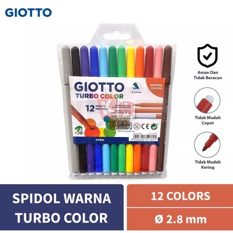 

Giotto Turbo Color 12 (Spidol Made in Italy)