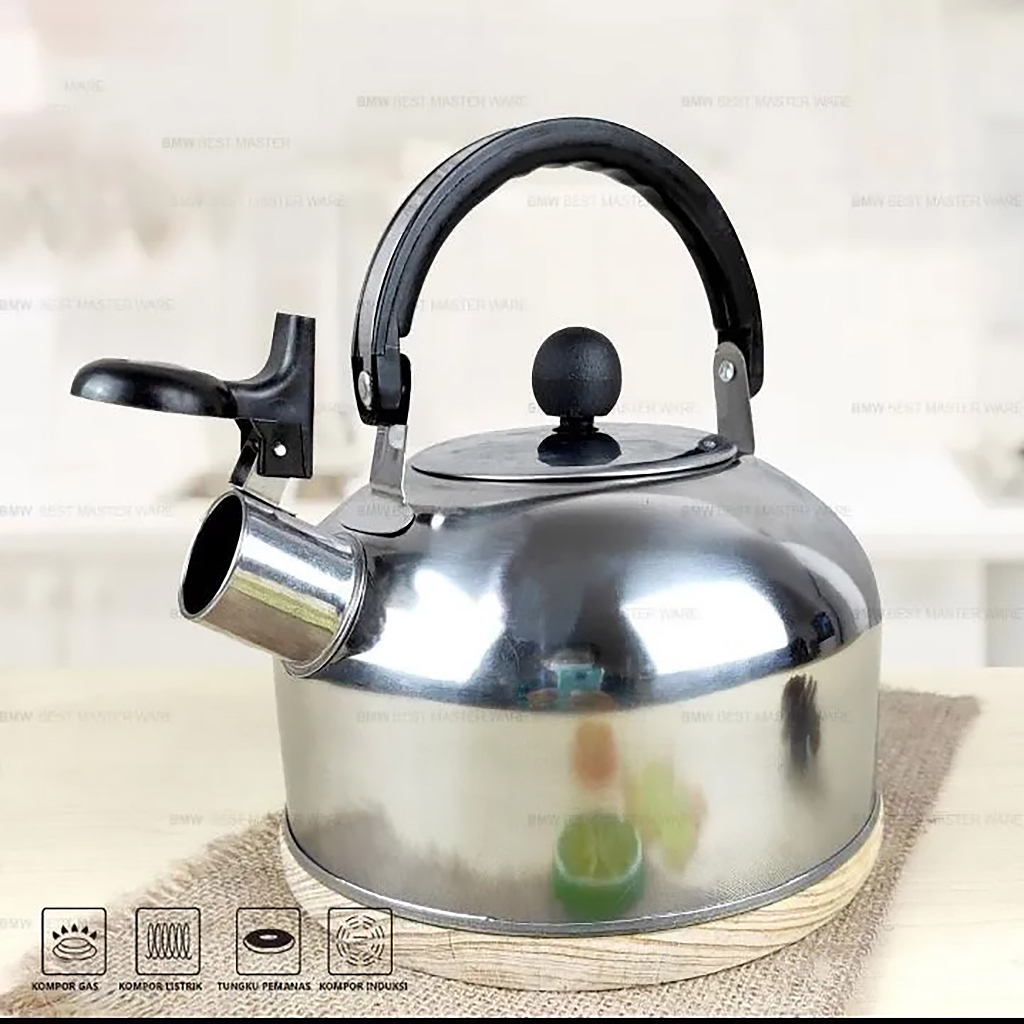 Kettle Siul Teko Bunyi Stainless Stell 5 Liter- whistling kettle Ceret Air Siul - 5L
