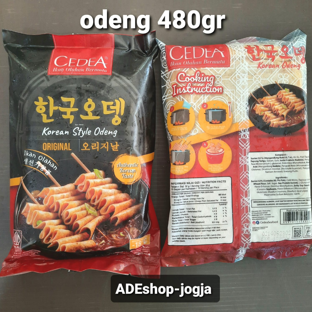 

Cedea Korean Odeng Original 480 gr style fish cake eomuk