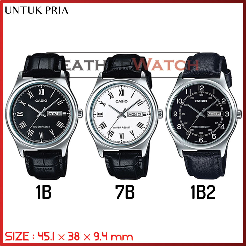Casio MTP-V006L Series : Jam Tangan Pria Kulit Original