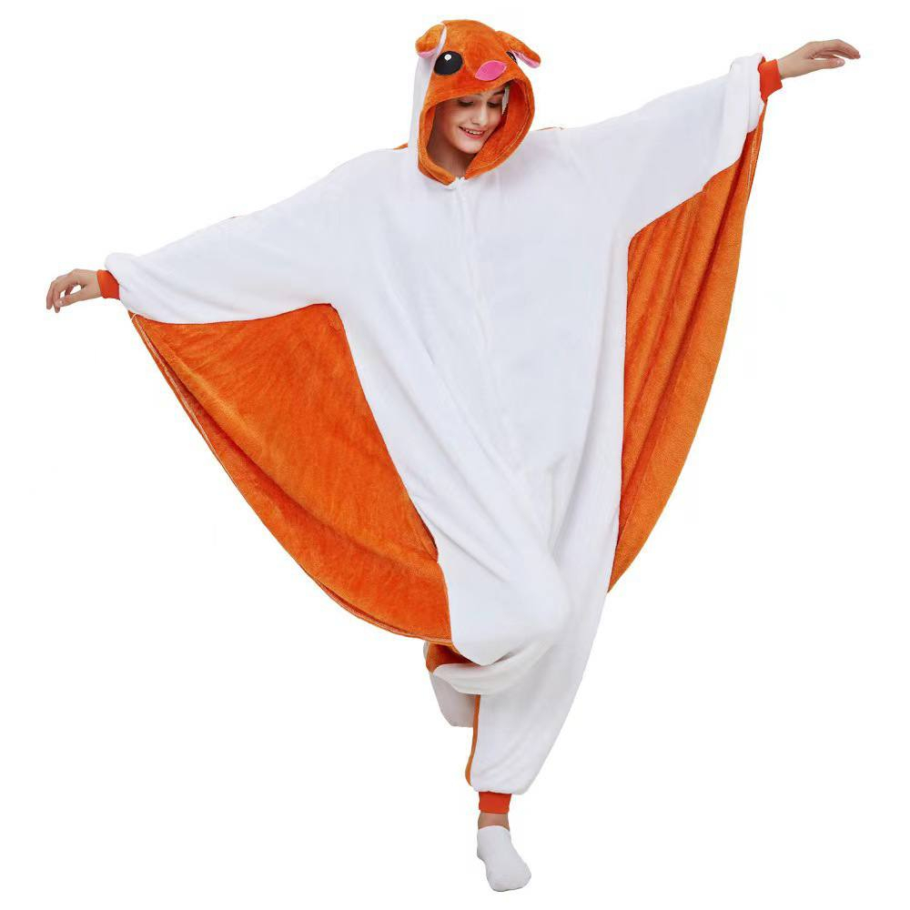 KOSTUM TUPAI TERBANG FLYING SQUIRRELS ONESIE PIYAMA COSPLAY BAJU TIDUR LUCU