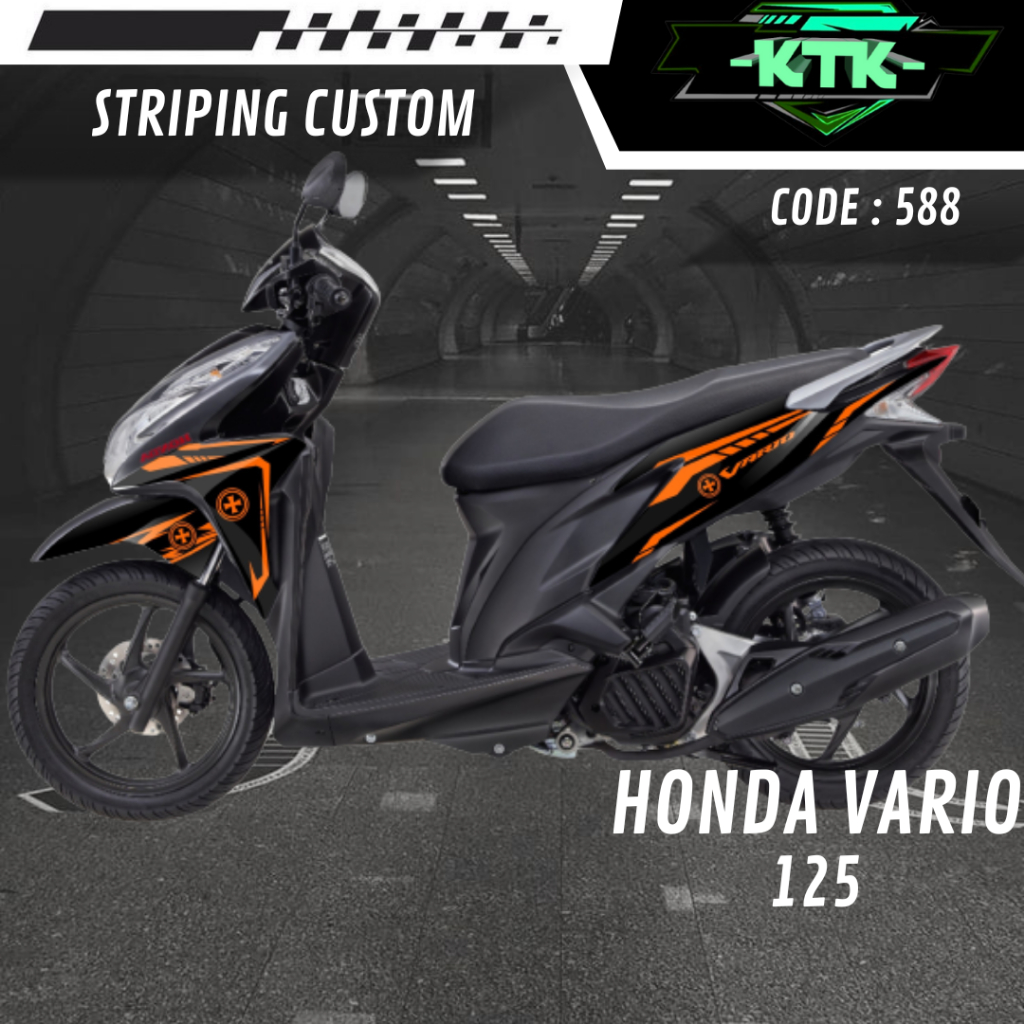 Lis Striping Sticker Variasi Aksesoris List Stiker Motor Honda Vario 125 FI Old Lawas M588 Tahun 201