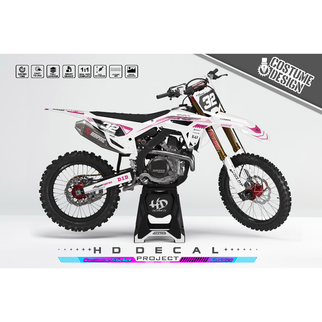 Decal Sticker Honda CRF 250 2022-2023 & CRF 450 2021-2023 Costume Design 02