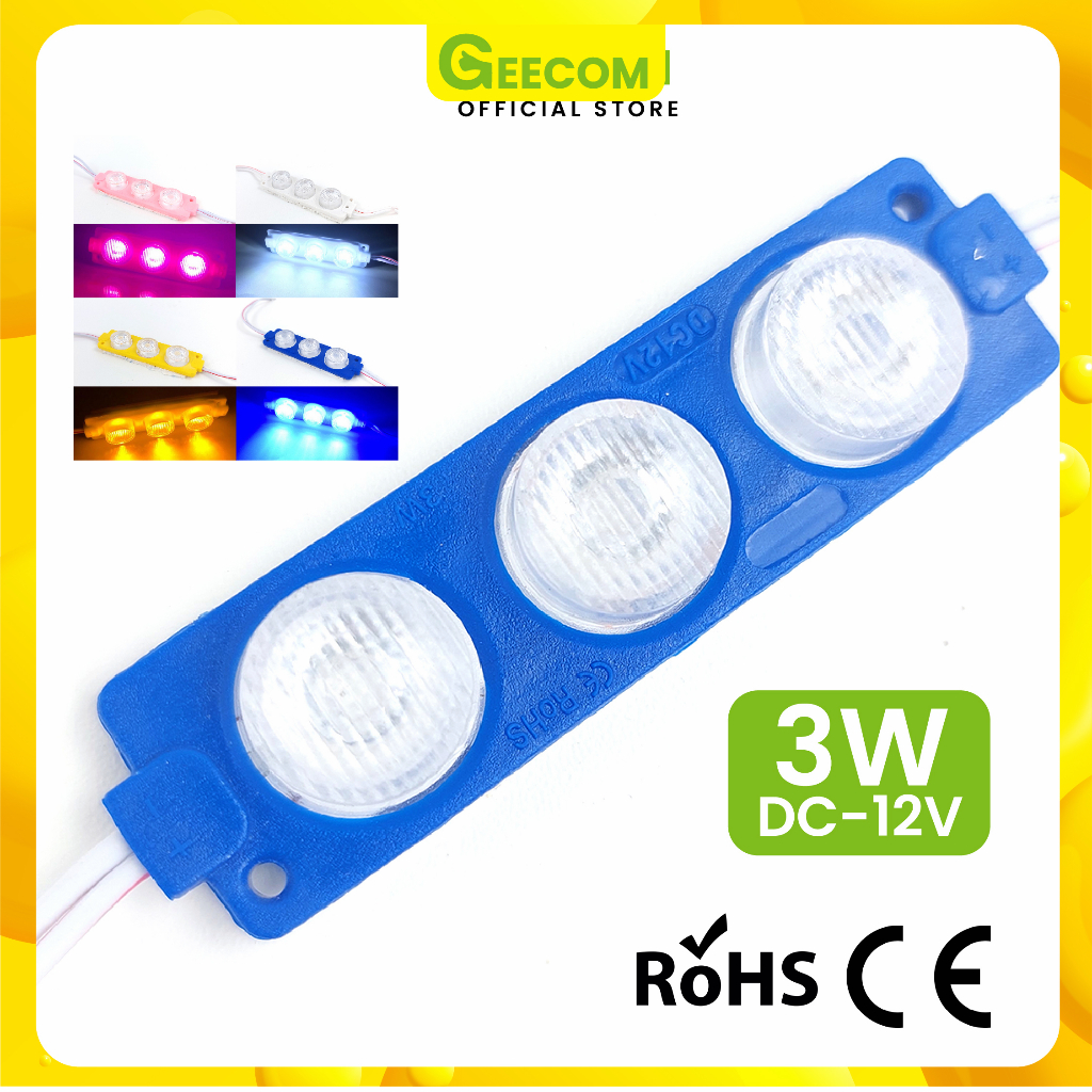 Lampu LED Module 3 Watt 12 Volt murah Lampu Module LED 12 Volt 3 Mata Kualitas Tinggi Strip LED deko