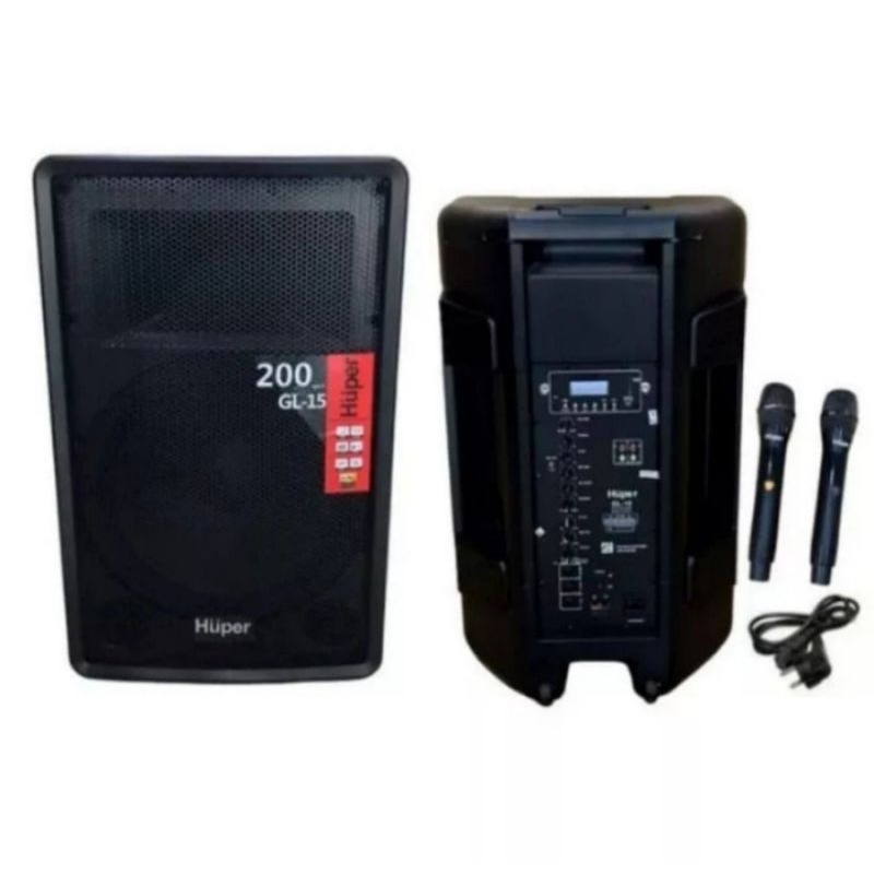 Speaker Portable Wireless Huper GL 15 Original 15 inch HUPER GL15 Bluetooth