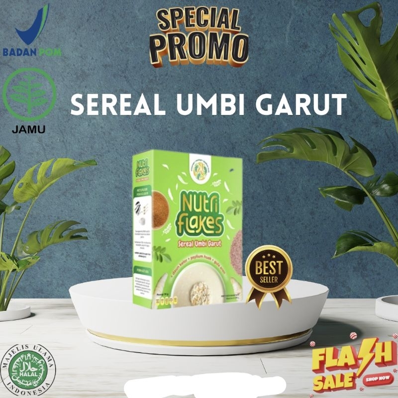

Nutriflakes sereal umbi garut obat asam lambung herbal dan maag susu ettawa