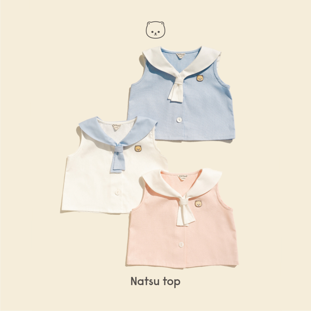 Ottsui - Natsu Top - Atasan Blouse Sailor Katun Anak Perempuan