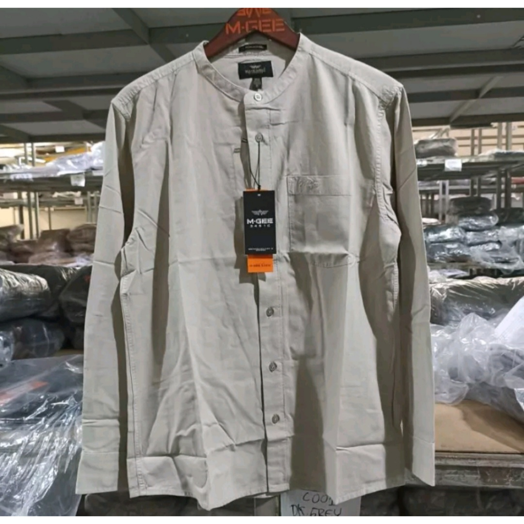 Baju Koko MGEE Original - Baju Koko Lengan Panjang Kenan Grey3