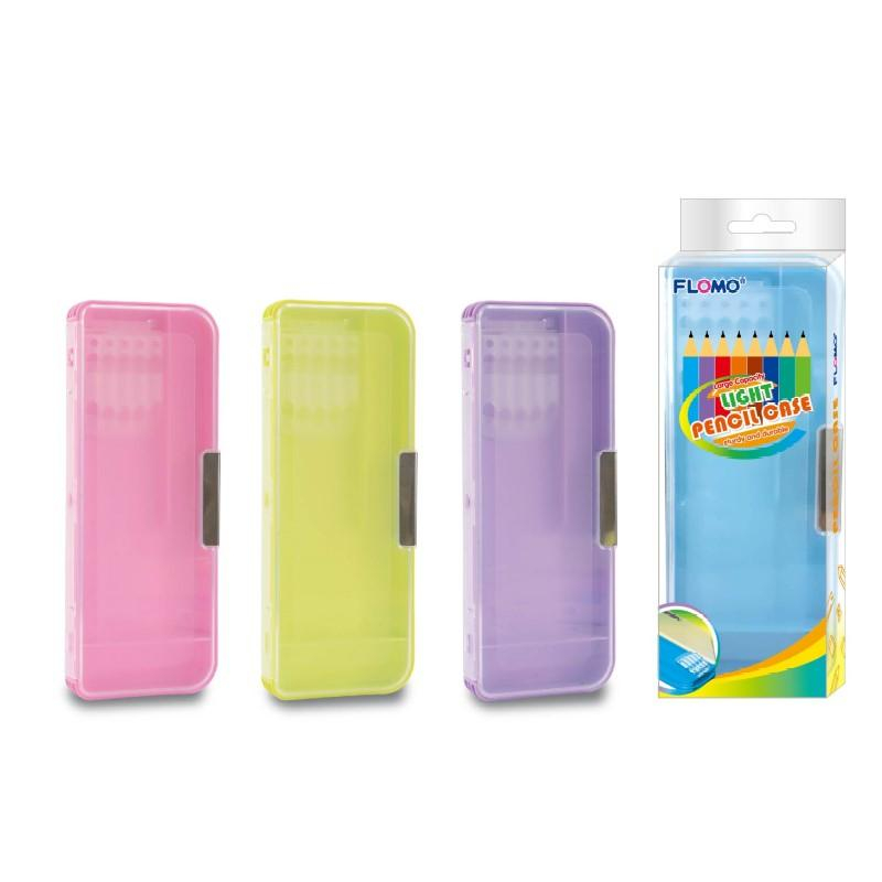

Flomo Light Weight Plastic Pencil Box ( Biru, Hijau, Pink , Ungu )