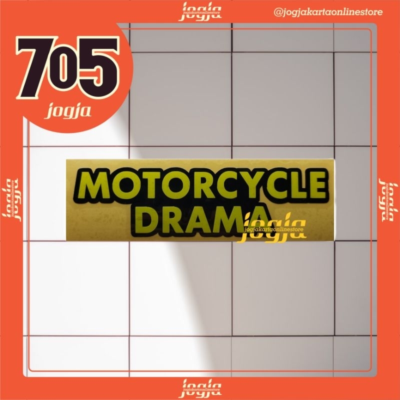 Stiker Cutting Sticker Motorcycle Drama Reflective  11 x 3 Cm
