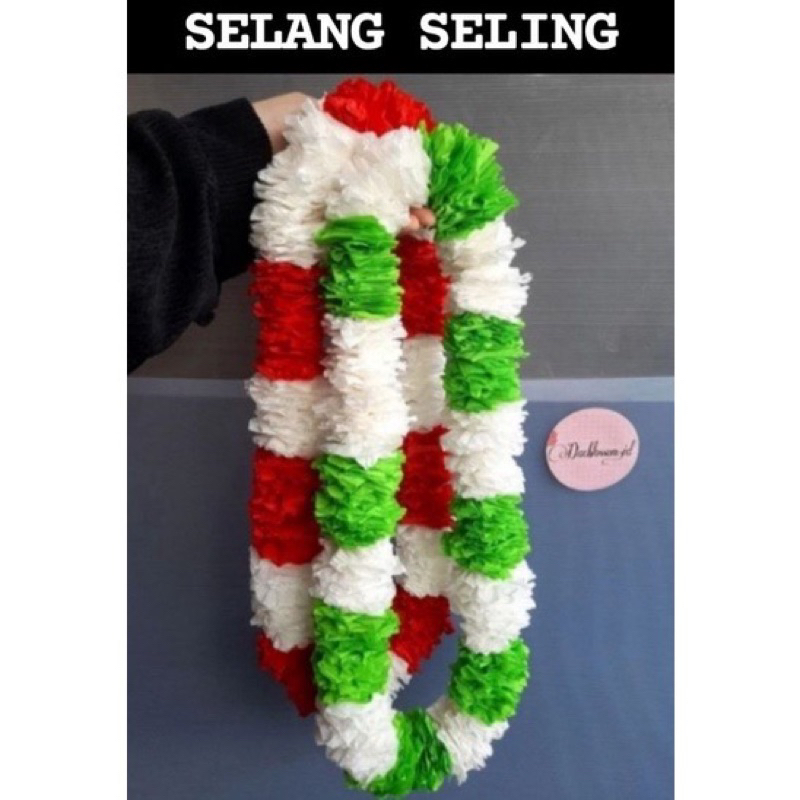 kalung penyambutan satgas kertas crepe 70cm - 80cm