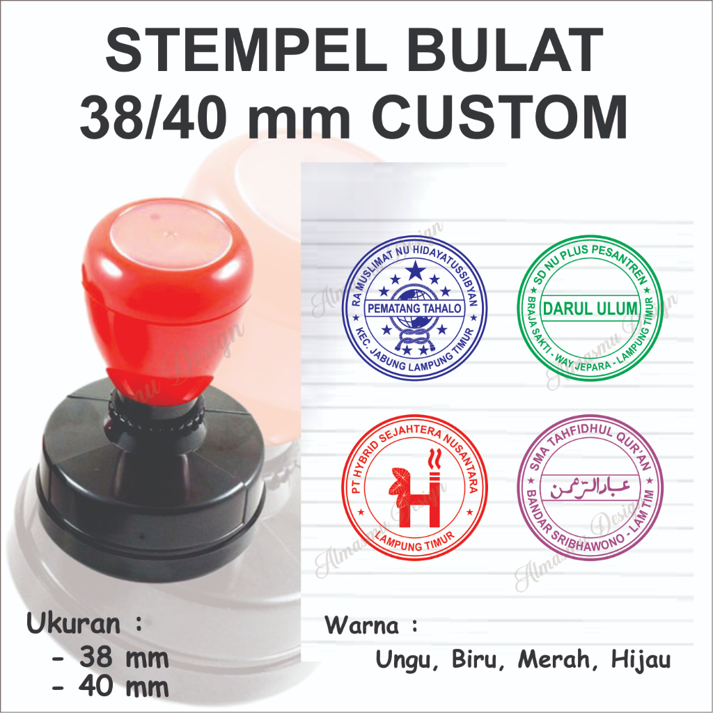 

Stempel Flash / Warna /Cetok Bulat 38 mm dan 40 mm