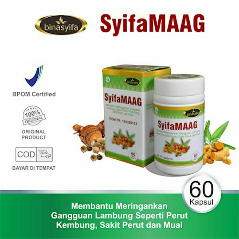 

SYIFAMAAG Obat Maag Lambung Nyeri Sakit Perut Kembung