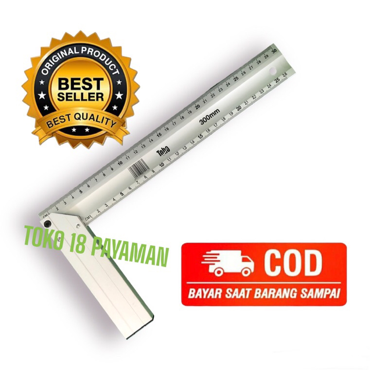 

TOHO japan penggaris siku 30 cm / penggaris siku tukang / Alat pertukangan