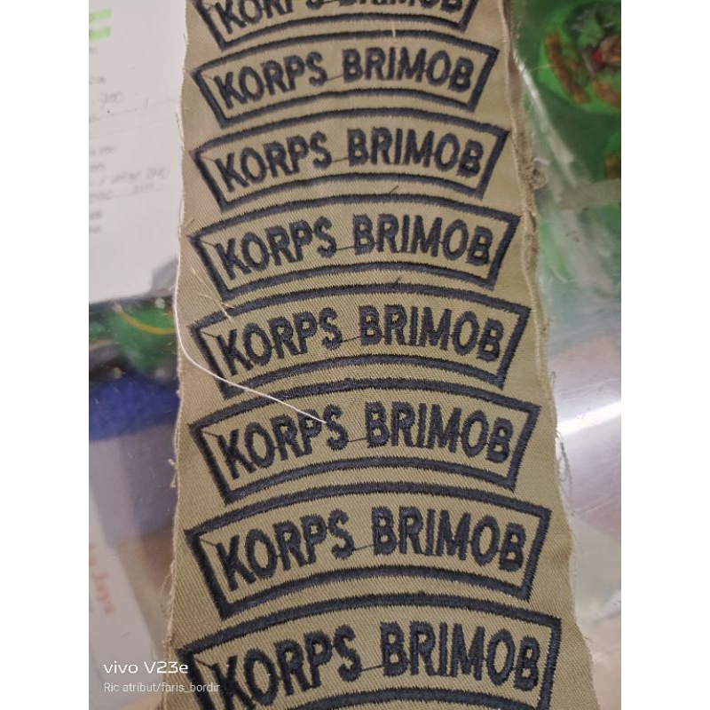 Bed korps brimob bet korps brimob logo brimob bordir hijau