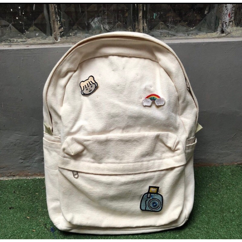 Backpack Hooriya Celah Langit - Canvas Broken White