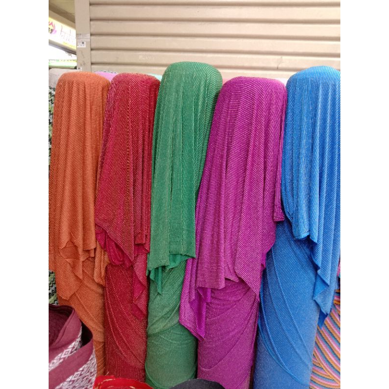 kain/bahan spandek gliter salur | spandek korea import