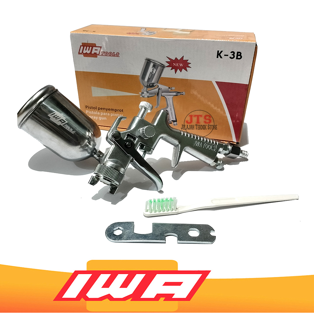 IWA Spray Gun K-3B Pistola Para Pintar Penyemprot Cat Tabung Atas 200CC Nozzle 0.8mm