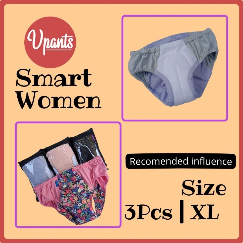 PEMBALUT CUCI ULANG WANITA SIZE XL ISI 3 PCS/CELANA PEMBALUT CUCI ULANG WANITA VPANTS