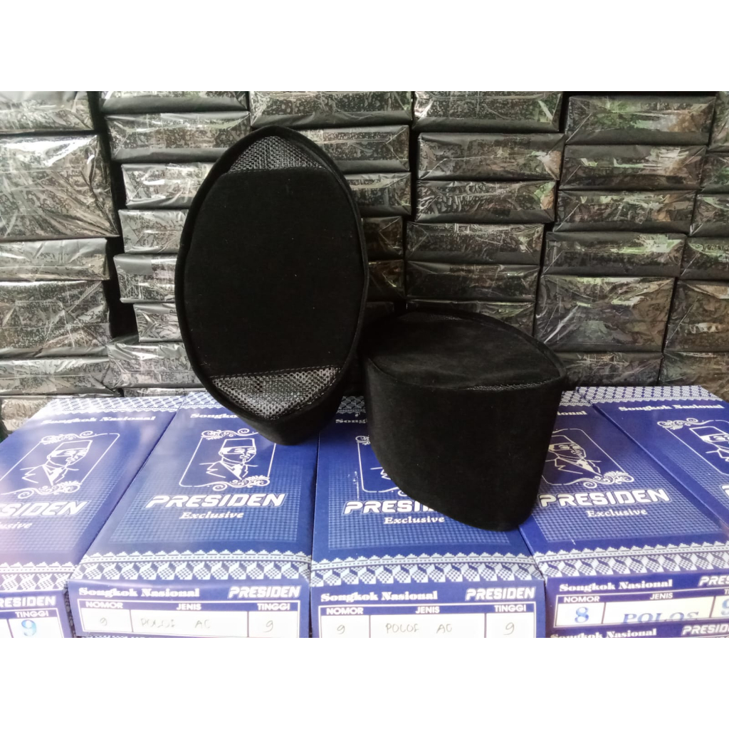 peci songkok hitam polos/peci hitam tinggi 8 9 10/