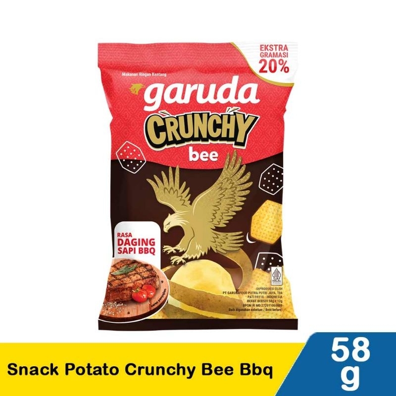 

Garuda Snack Potato Crunchy Bee Daging Sapi Bbq 58G