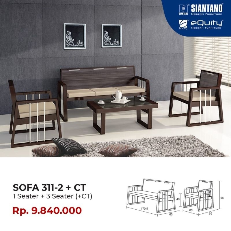 Sofa Kursi Tamu Siantano 311-2 + Meja