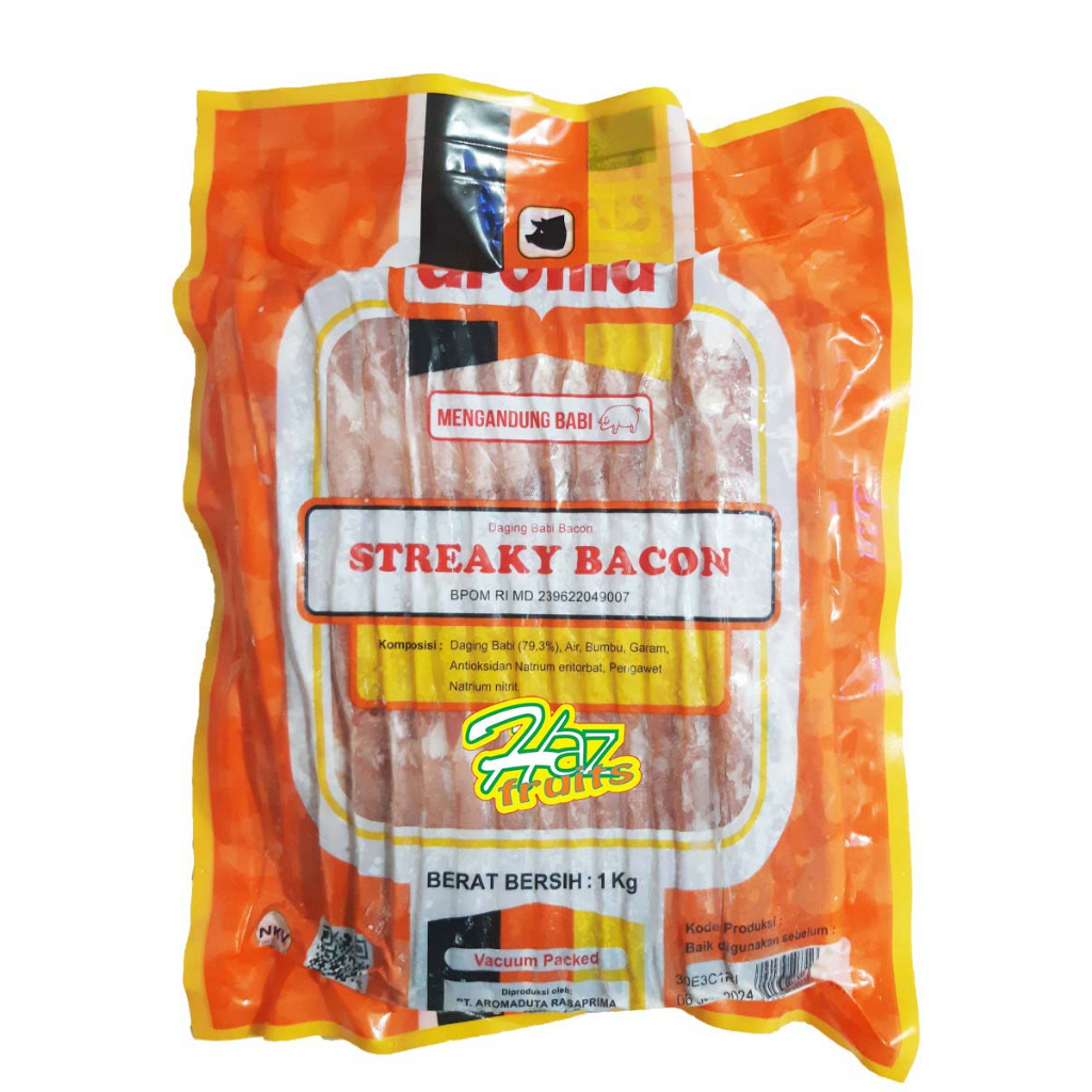 

Pork Streaky Bacon 1Kg Aroma | Non Halal