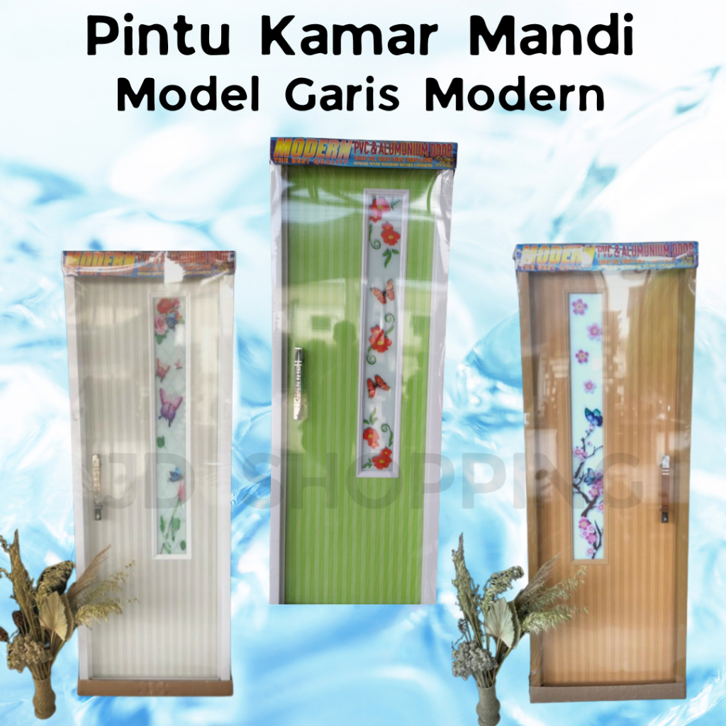 Pintu Kamar Mandi Motif Garis Modern PVC