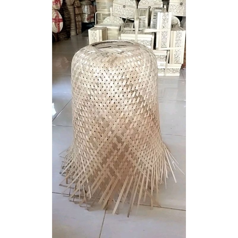 (Paket per 10pcs) Kap Lampu Rumbai | Kap Lampu  Gantung | Kap Lampu Bambu | Kerajinan Bambu |