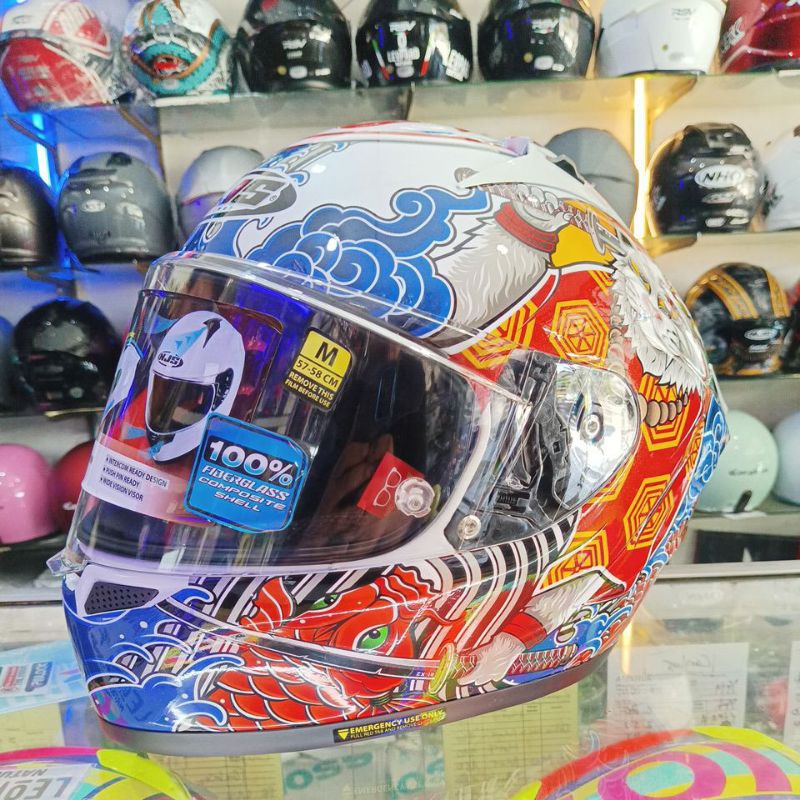 helm njs zx 1R bushido motif full face