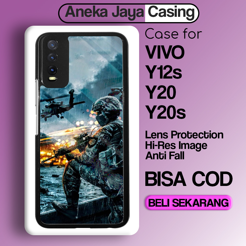 Case Vivo Y12S Y20 Y20S Casing Vivo Y20 Motif Army 02 Aneka case Casing Hp Case Sofcase Case Hp Casi