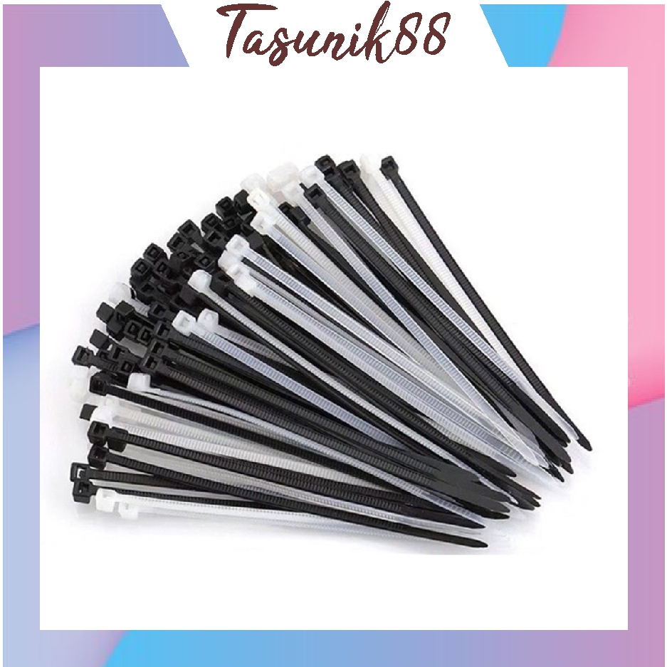 

⭐TasUnik88⭐ Cable Ties Kabel Ties Kabel Tis 10cm 15cm 20cm Hitam Putih Isi 100 pcs Pengikat Kabel R917