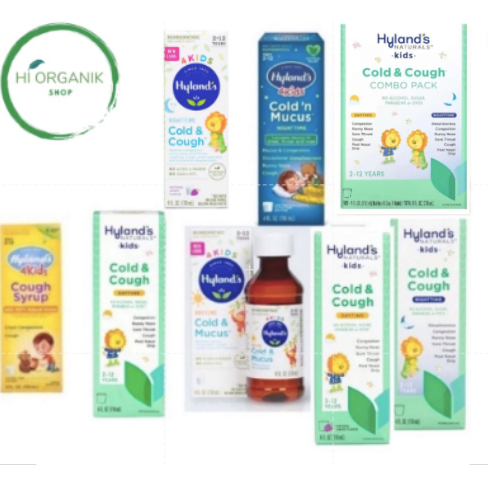 Hyland's Hyland Hylands Kids Cold & Cough ; Cold N Mucus 4 118 ml ; Cold 'n Cough Night time 118ml ;