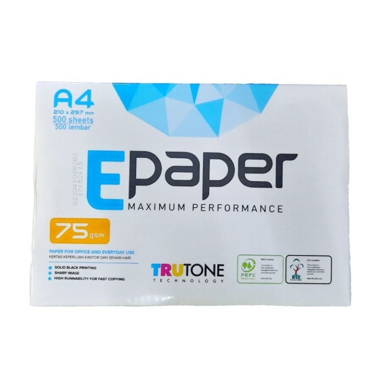 

Epaper Kertas Print/Fotocopy A4 75 gram